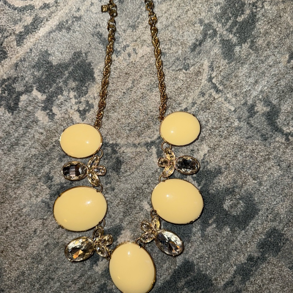 Banana Republic Gold and Cream Statement Necklace